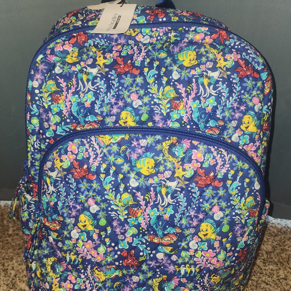 Vera Bradley Ocean Adventure Backpack - Blue and Yellow